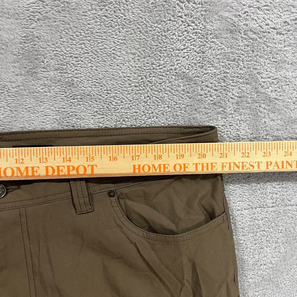Prana Brion Slim Pant II Men 42x30 (fit 41x30) Mud Stretch Slim Tapered Pants